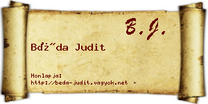 Béda Judit névjegykártya